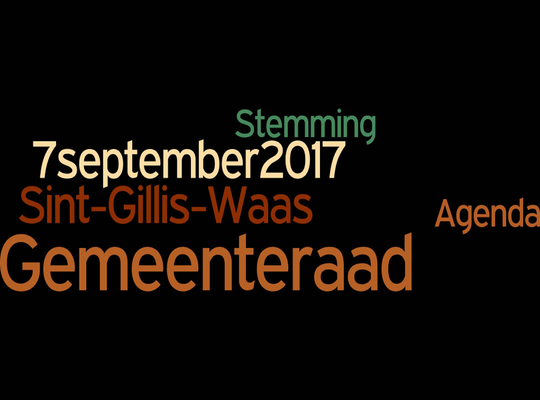 Gemeenteraad 7 september 2017