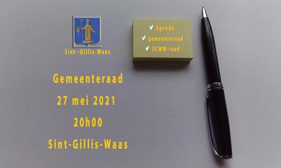 Gemeente- en OCMW-raad donderdag 27 mei 2021