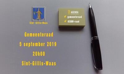 Gemeente- en OCMW-raad 5 september 2019