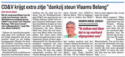 CD&V krijgt extra zitje