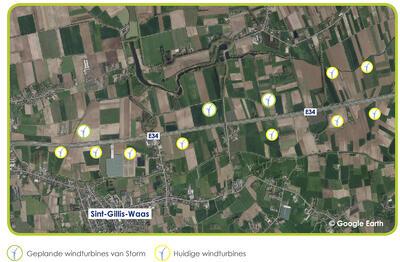 Inplanting windturbines